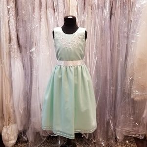 Mint Green Girl's Short Dress